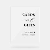 Elegante Karten und Geschenke Hochzeit Mattiert Acrylschild (Vorderseite)