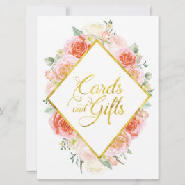 Elegante Karten und Geschenke legen Zeichen - 6,5"