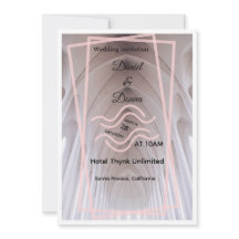 Elegante Kathedral-Hochzeitseinladung | Blush Mini