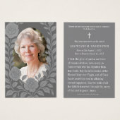 Elegante katholische Beerdigung Gedenkstätte Rose (Vorne & Hinten)