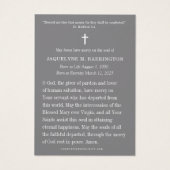 Elegante katholische Beerdigung Gedenkstätte Rose (Rückseite)