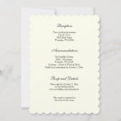 Elegante katholische Blumenhochzeit und Empfang Einladung (Rückseite)