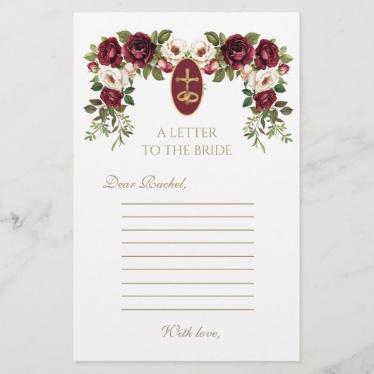 Elegante katholische Brautparty-Rose (Vorderseite)