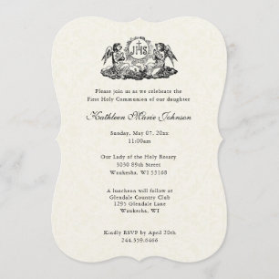 Elegante katholische Erste Heilige Kommune Einladung