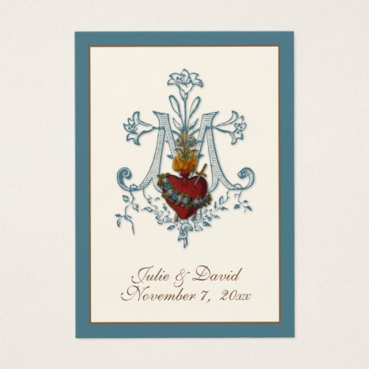 Elegante katholische Gastgeschenk Hochzeit Card (Vorderseite)