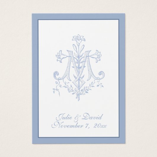 Elegante katholische Gastgeschenk Hochzeit Card (Vorderseite)
