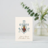 Elegante katholische Gastgeschenk Hochzeit Card Platzkarte (Stehend Vorderseite)