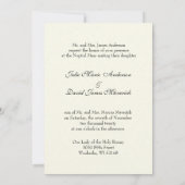 Elegante katholische Hochzeit Einladung (Rückseite)