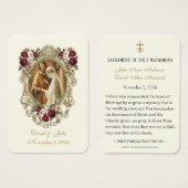 Elegante katholische Hochzeitskarte (Vorne & Hinten)