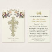 Elegante katholische Hochzeitskarte (Vorne & Hinten)