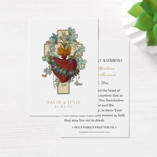 Elegante, katholische Hochzeitskarte (Schreibtisch)