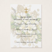 Elegante katholische Hochzeitsstipenkarte (Rückseite)