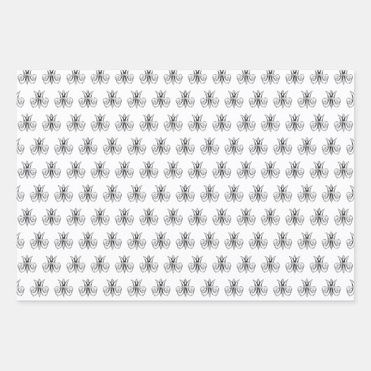 Elegante katholische Jungfrau Mary Black and White Geschenkpapier Set (Vorderseite 2)