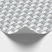 Elegante katholische Jungfrau Mary Jesus Blue Reli Geschenkpapier (Ecke)