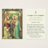 Elegante katholische Mary & Joseph Wedding Holy Ca (Vorne & Hinten)