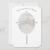 Elegante katholische Mit Monogramm Einladung zur H (Rückseite)