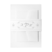 Elegante katholische Mit Monogramm Hochzeitband Einladungsbanderole (Vorderseite Beispiel)