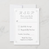 Elegante katholische Mit Monogramm Hochzeitsaktion RSVP Karte (Vorderseite)