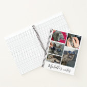 elegante Katze 5 Fotos Collage personalisiert Notizblock (Innenseite)