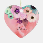 ELEGANTE KATZE,GROSSE DIVA HAT UND ROSE Herzmuskel Keramikornament (Hinten)