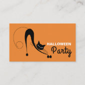 Elegante Katze, Halloween-Party Ticket Einladung (Vorderseite)
