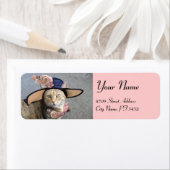 ELEGANTE KATZE MIT GROSSEM DIVA HAT,PINK ROSES (Insitu)