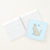 Elegante Katze mit Schmetterling Notizblock (Innenseite)