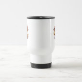 Elegante Katze mit Ventilator-Tasse Reisebecher (Mittel)