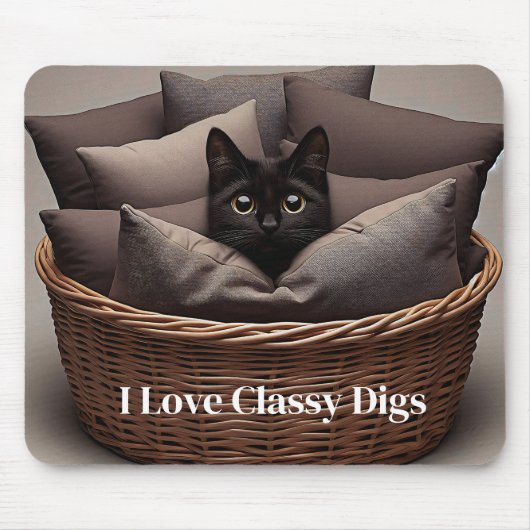 Elegante Katze  Mousepad (Vorne)