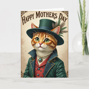 Elegante Katze Muttertagskarte Karte