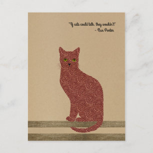 Elegante Katze. Nur für echte Katzenliebhaber! Postkarte
