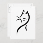 Elegante Katze Postkarte (Vorne/Hinten)
