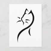 Elegante Katze Postkarte (Vorderseite)