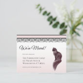 Elegante Katze Wir haben rosa Änderung der Adresse Postkarte (Stehend Vorderseite)