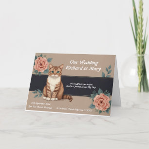 Elegante Katzen-Hochzeitseinladung Einladung