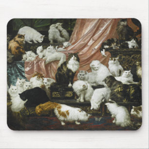 Elegante Katzen Katzen Liebe Mousepad
