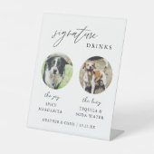 Elegante Katzen und Hunde Unterschrift Getränke Ho Sockelschild (Vorderseite)