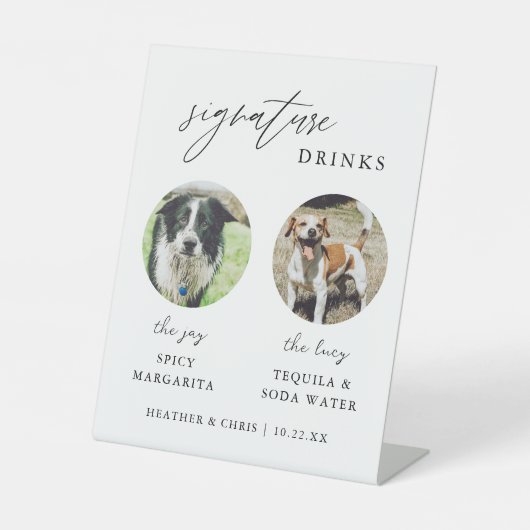 Elegante Katzen und Hunde Unterschrift Getränke Ho Sockelschild (Vorderseite)