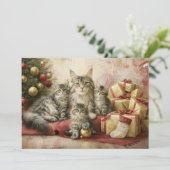 Elegante Katzenkätzchen Weihnachten (Stehend Vorderseite)