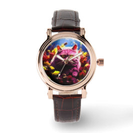 Elegante Katzenuhr für Frauen Armbanduhr