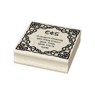 Elegante keltische Hochzeit Keltischer Knoten Rück Gummistempel