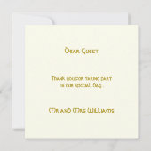 Elegante keltische Hochzeiten Elfenbeinkühe Imitat Dankeskarte (Rückseite)