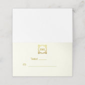 Elegante keltische Hochzeiten Elfenbeinkühe Imitat Platzkarte (Außenseite Aufgefaltet)