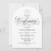 Elegante keltische Kreuzreligiöse Bestätigung Einladung (Vorderseite)