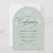 Elegante keltische Kreuzworträtsel Religiöse Bestä Einladung (Vorderseite)