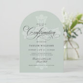 Elegante keltische Kreuzworträtsel Religiöse Bestä Einladung (Stehend Vorderseite)