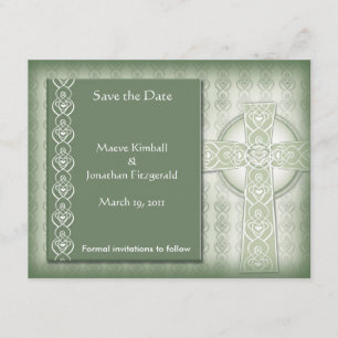 Elegante keltisches Kreuz-Iren KRW Save the Date