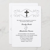 Elegante keltisches Kreuz-katholische Einladung (Vorne/Hinten)