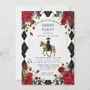Elegante Kentucky Derby-Party-Einladung Jockey Hor Einladung