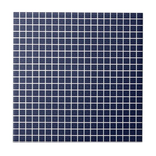 Elegante Keramik mit geometrischen Quadraten Fliese (Vorderseite)